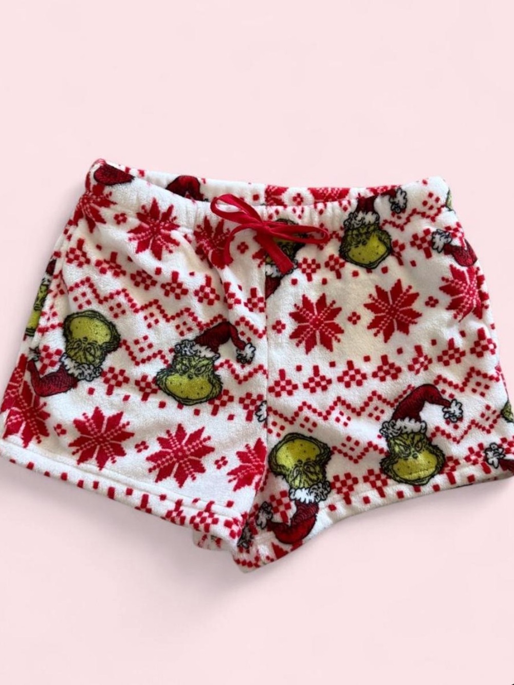 SOFT Grinch Christmas Pajama PJ Fuzzy Shorts